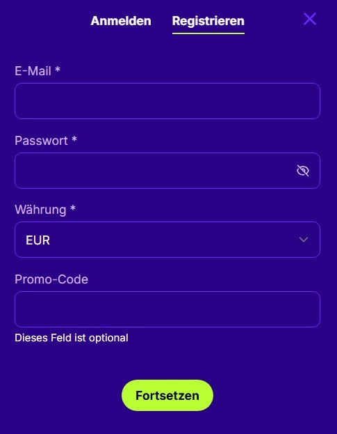 Registrierung & Login
